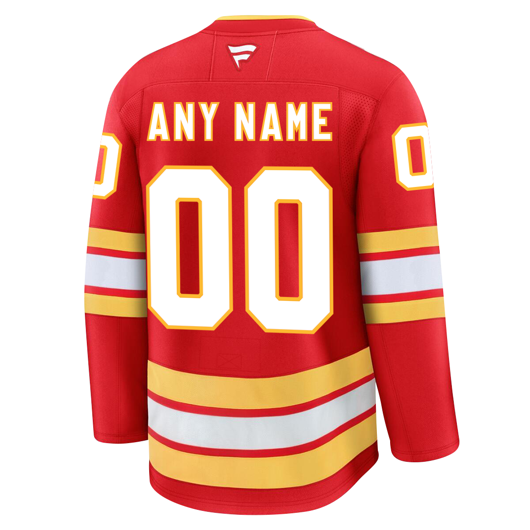 Customizable Calgary Flames 2024 Fanatics Premium Official NHL HOME Jersey
