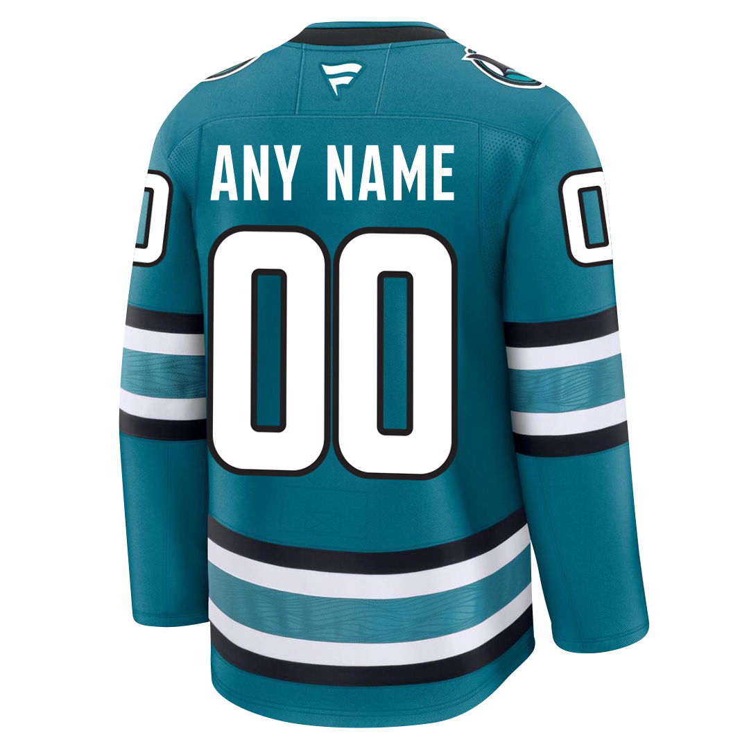 Customizable San Jose Sharks 2024 Fanatics Premium Official NHL HOME Jersey