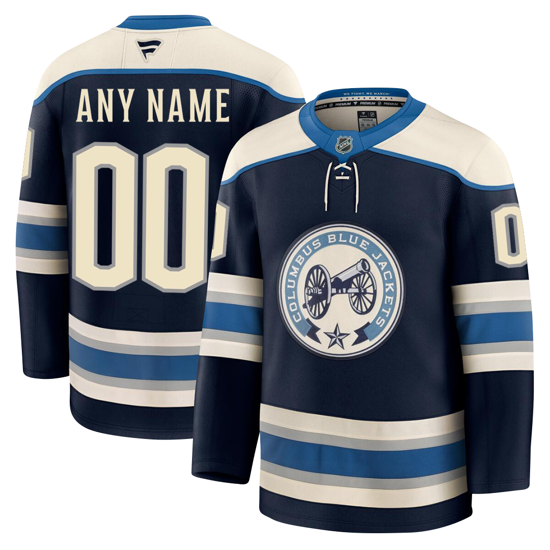 Customizable Columbus Blue Jackets 2024 Fanatics Premium Official NHL THIRD ALTERNATE Jersey