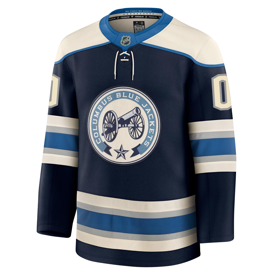 Customizable Columbus Blue Jackets 2024 Fanatics Premium Official NHL THIRD ALTERNATE Jersey