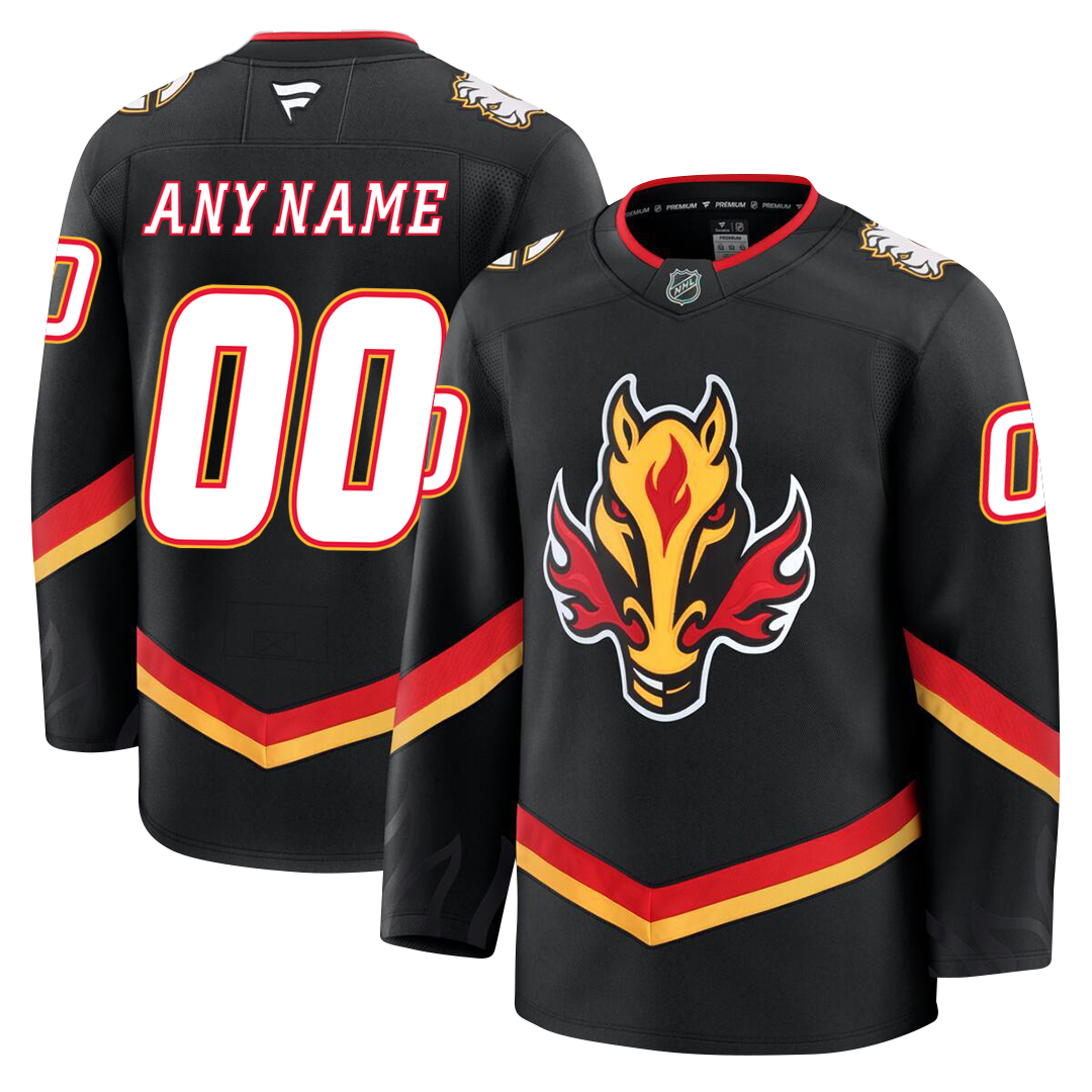 Customizable Calgary Flames 2024 Fanatics Premium Official NHL THIRD ALTERNATE Jersey