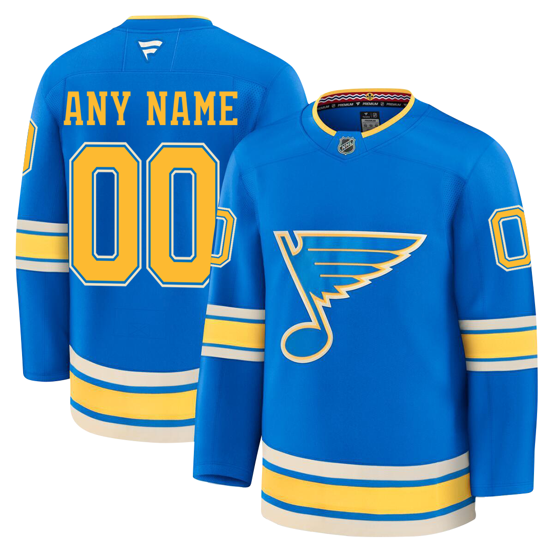 Customizable St. Louis Blues 2024 Fanatics Premium Official NHL THIRD ALTERNATE Jersey