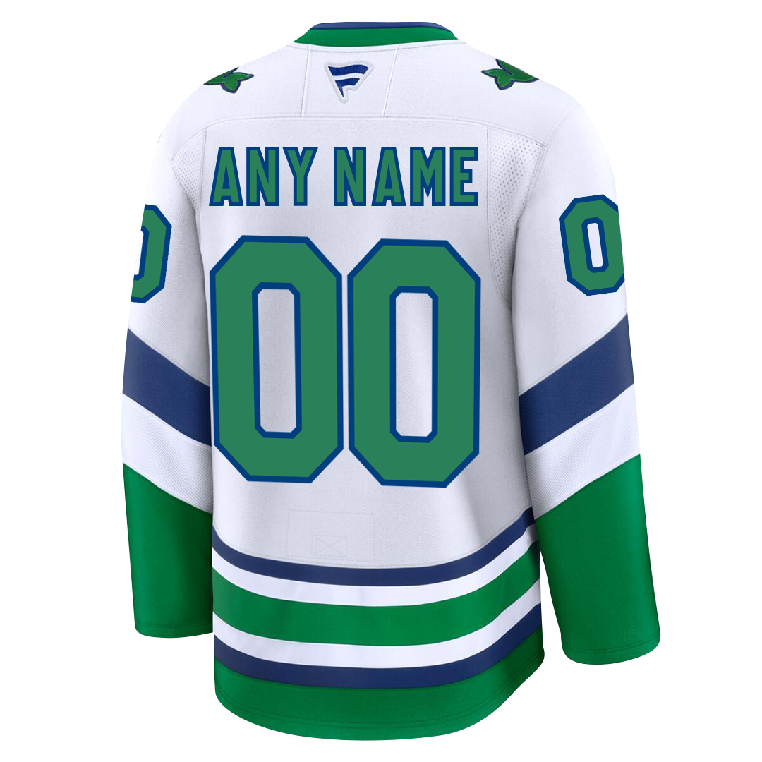 Customizable Carolina Hurricanes 2024 Fanatics Premium White WHALERS Jersey