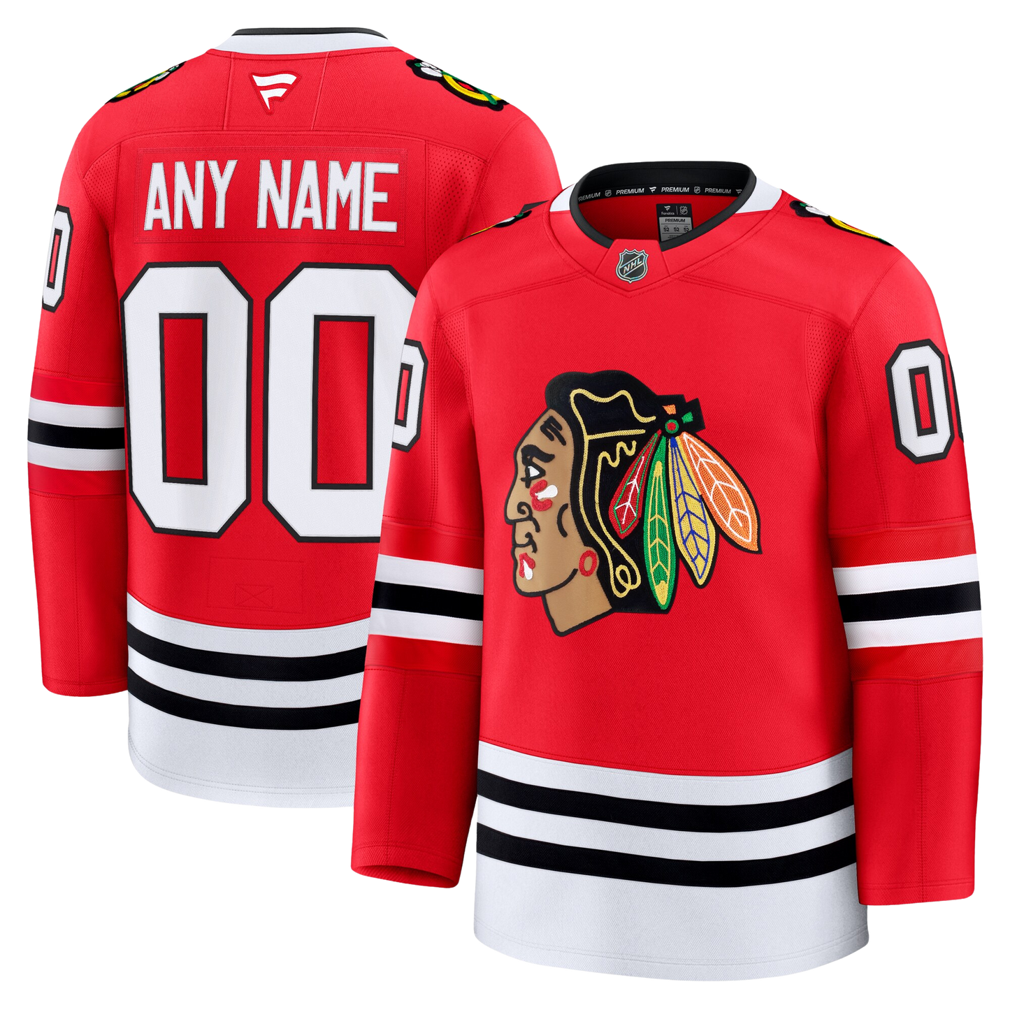 Customizable Chicago Blackhawks 2024 Fanatics Premium Official NHL HOME Jersey