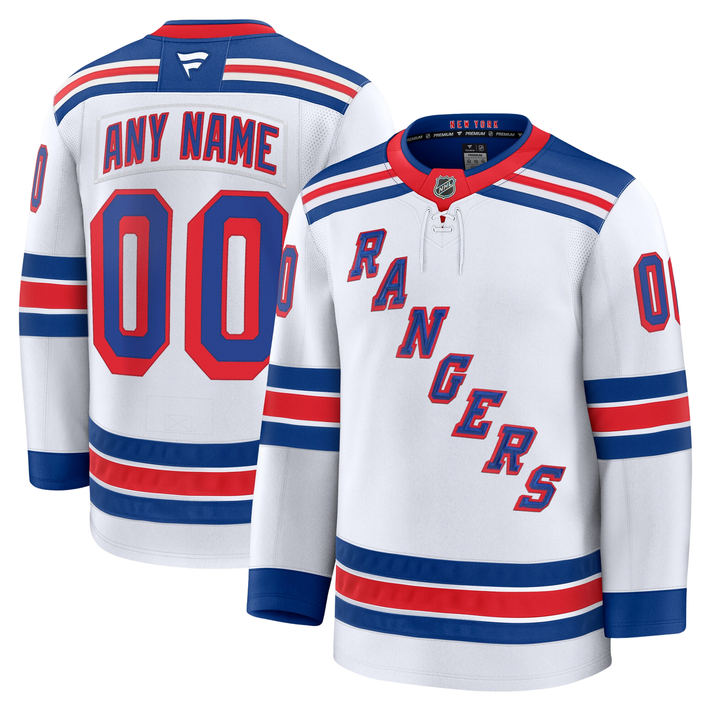 Customizable New York Rangers 2024 Fanatics Premium Official NHL AWAY Jersey