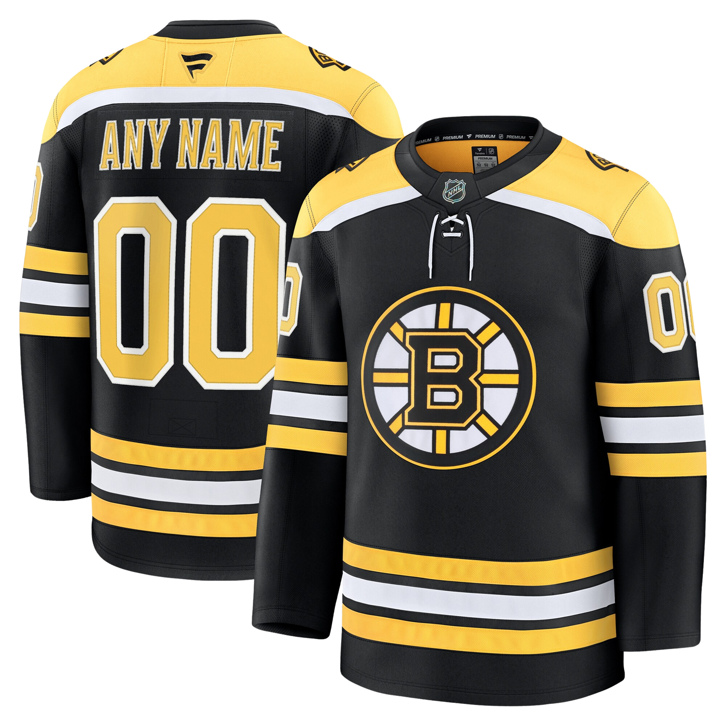 Customizable Boston Bruins 2024 Fanatics Premium Official NHL HOME Jersey