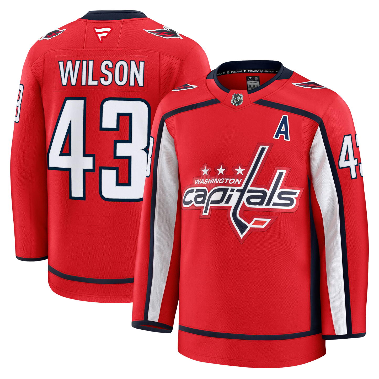 Tom Wilson Washington Capitals 2024 Fanatics Premium Official NHL HOME Jersey