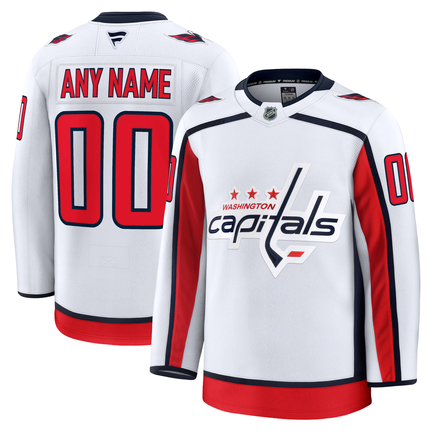 Customizable Washington Capitals 2024 Fanatics Premium Official NHL AWAY Jersey