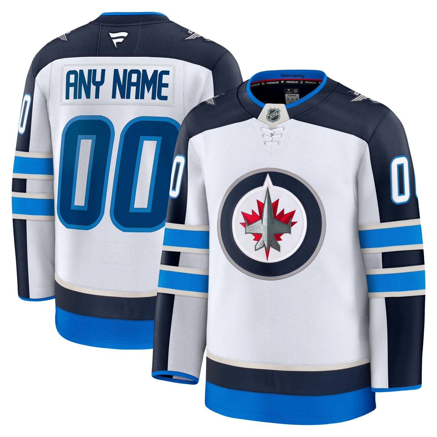 Customizable Winnipeg Jets 2024 Fanatics Premium Official NHL AWAY Jersey