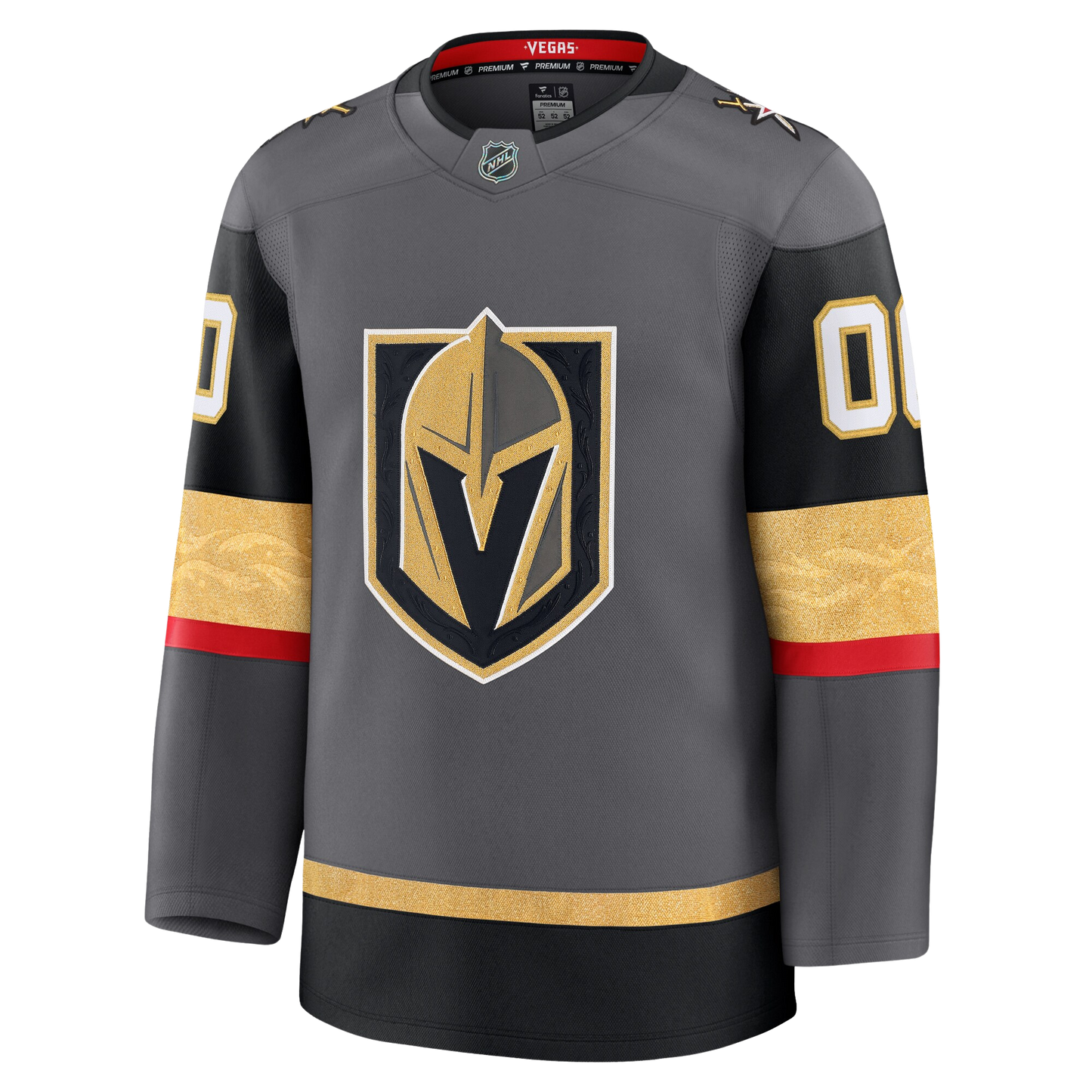 Customizable Vegas Golden Knights 2024 Fanatics Premium Official NHL THIRD ALTERNATE (Grey) Jersey