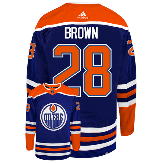 Connor Brown Edmonton Oilers Adidas Primegreen Authentic NHL Hockey Jersey