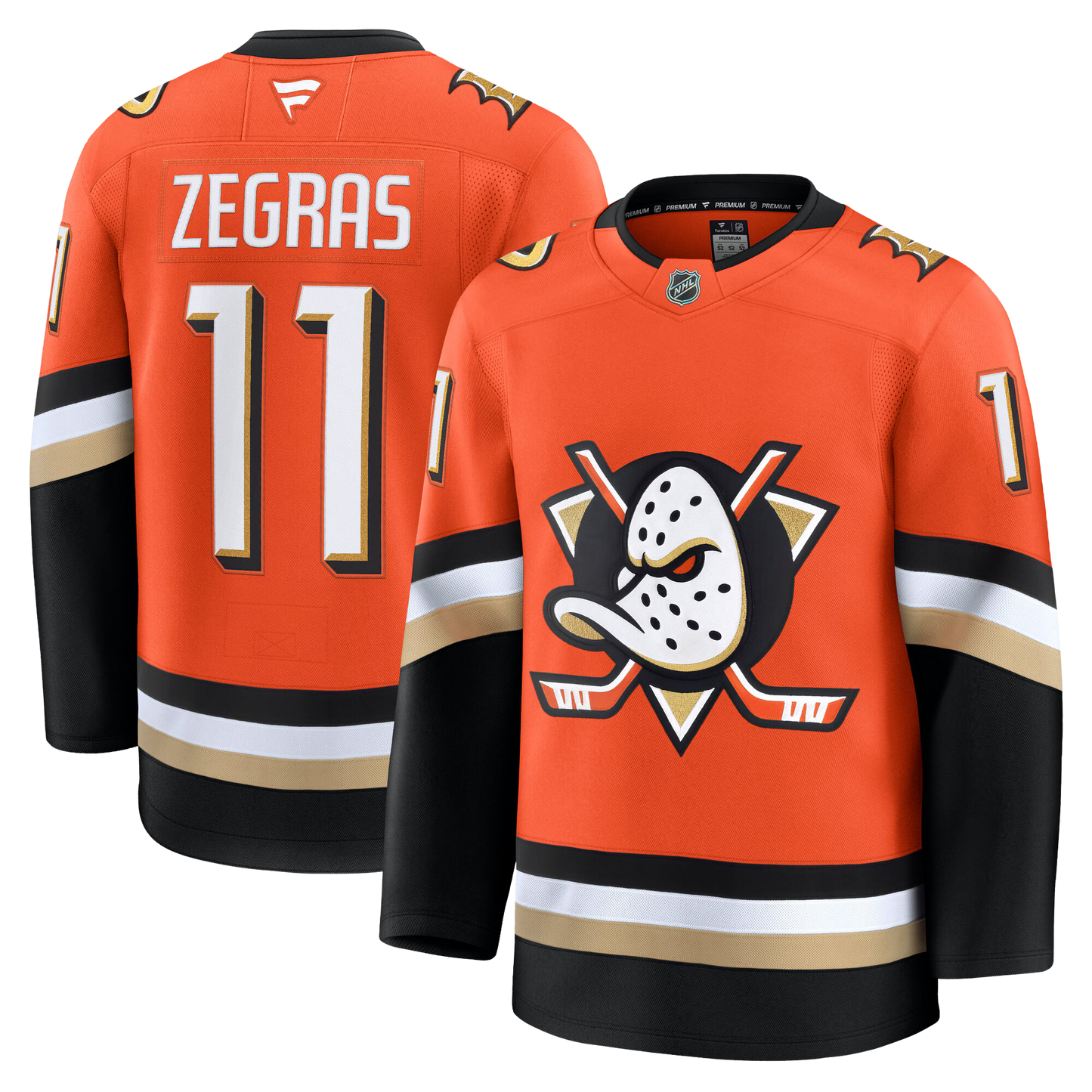 Trevor Zegras Anaheim Ducks Fanatics Premium Home Jersey