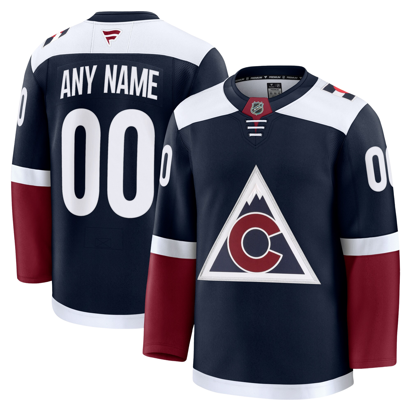 Customizable Colorado Avalanche 2024 Fanatics Premium Official NHL THIRD ALTERNATE Jersey