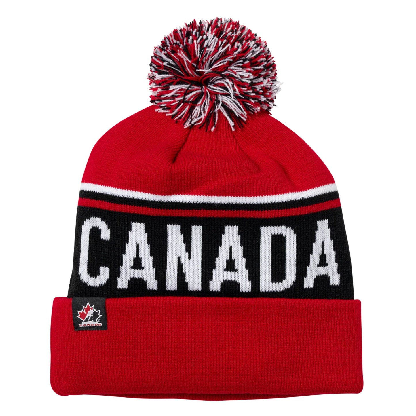 Hockey Canada Red Knit Hat with Pom
