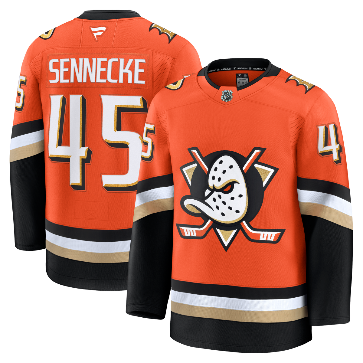 Beckett Sennecke Anaheim Ducks Fanatics Premium Home Jersey