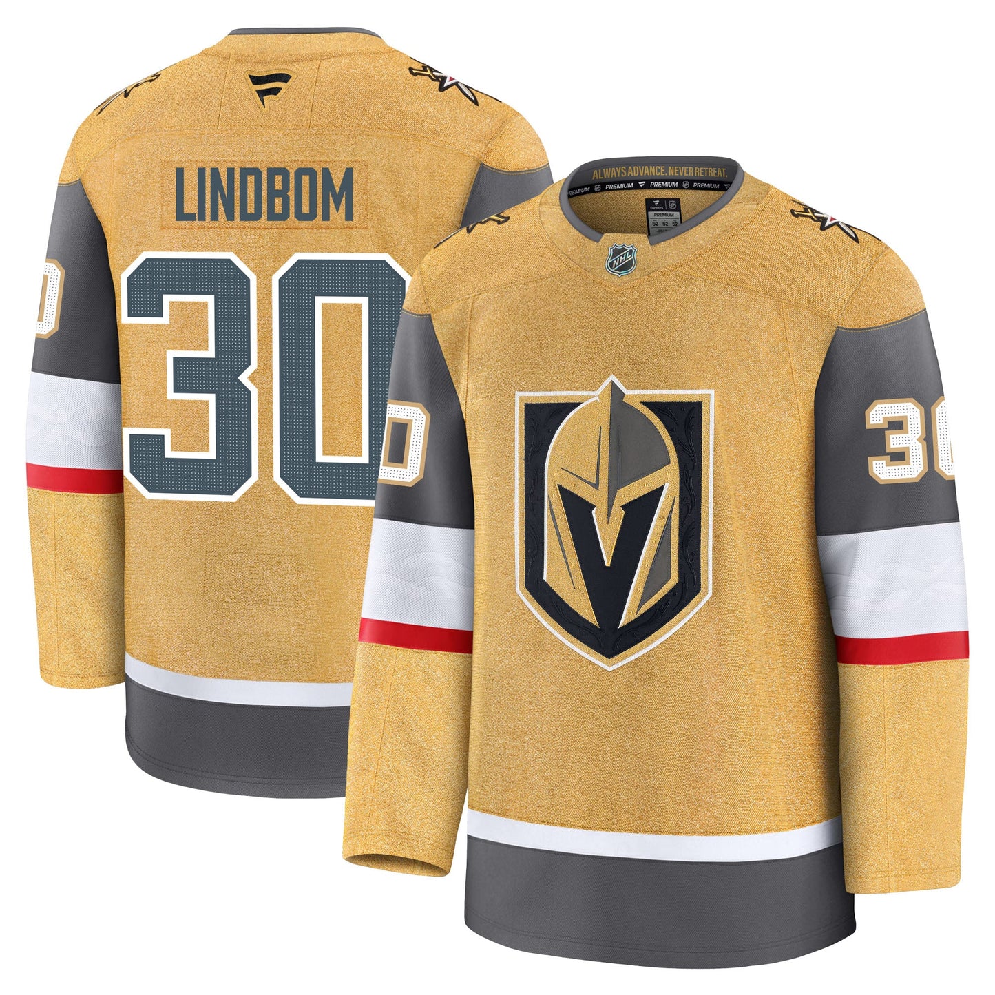 Carl Lindbom Vegas Golden Knights Fanatics Premium Home Jersey