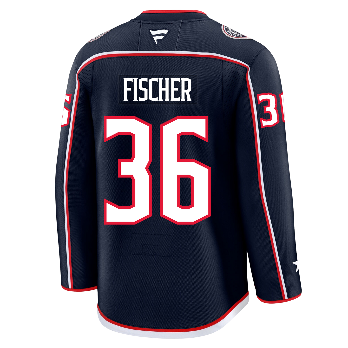Christian Fischer Columbus Blue Jackets Fanatics Premium Home Jersey