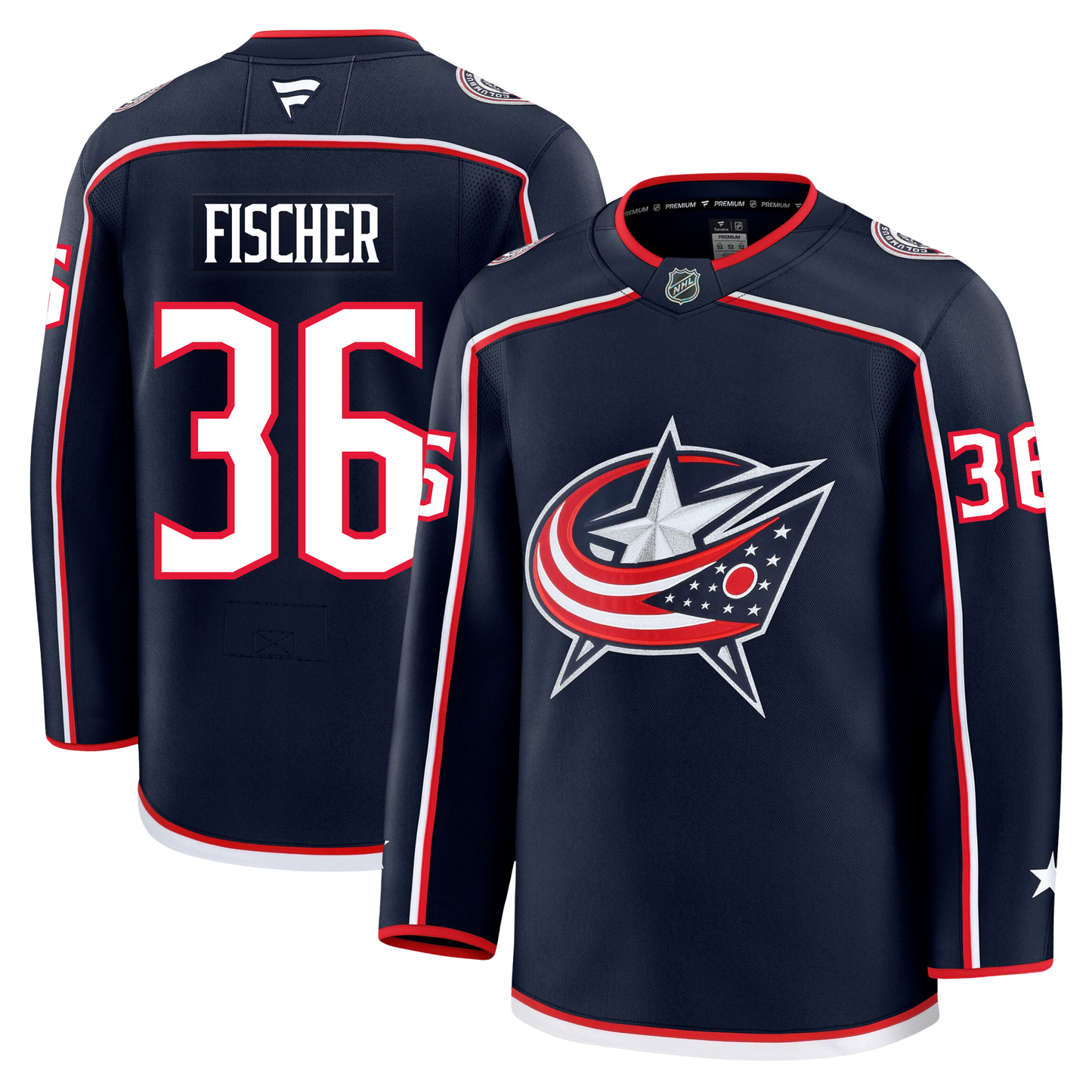 Christian Fischer Columbus Blue Jackets Fanatics Premium Home Jersey