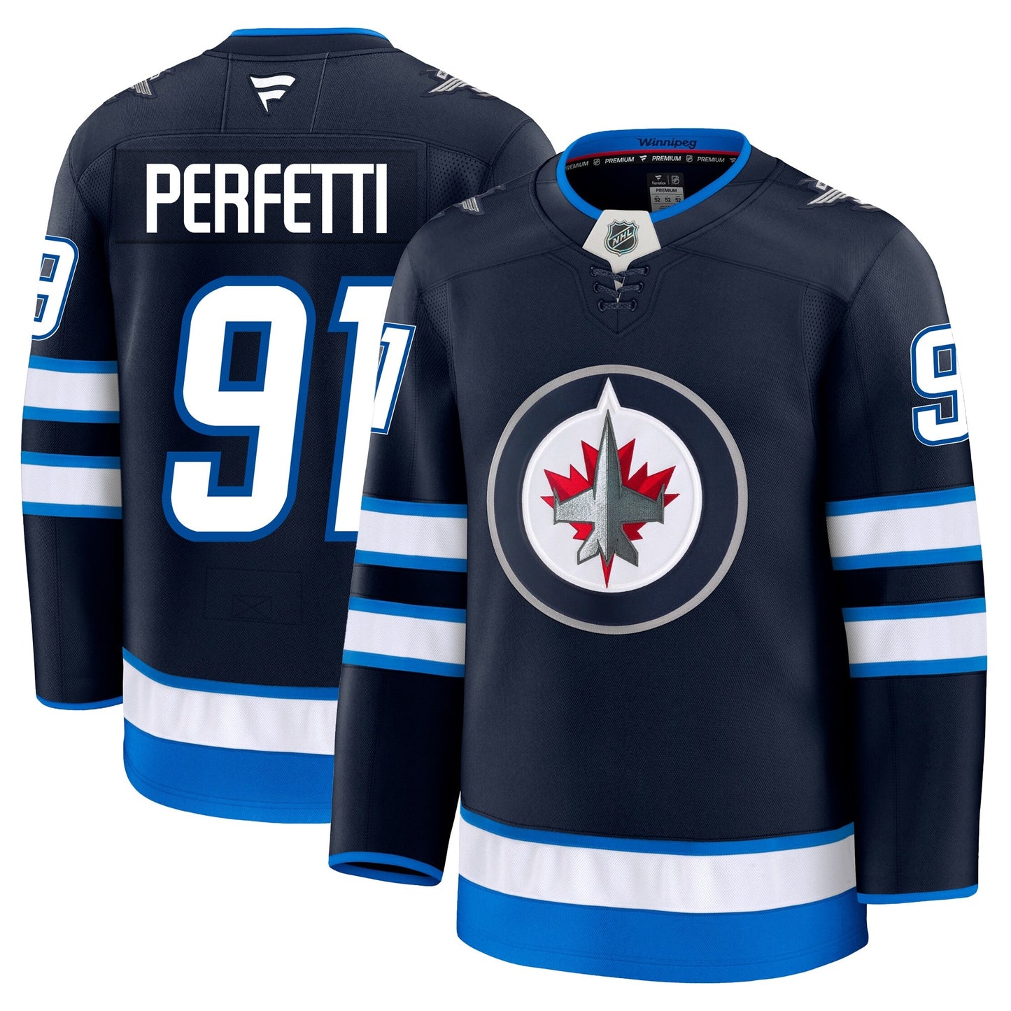Cole Perfetti Winnipeg Jets Fanatics Premium Home Jersey