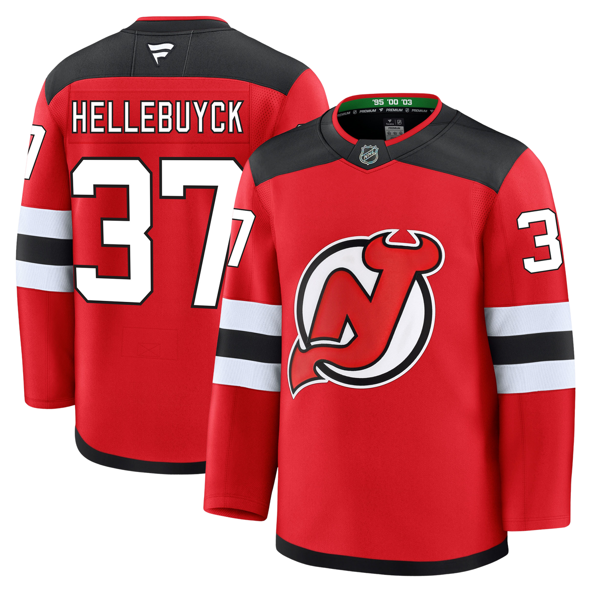 Connor Hellebuyck New Jersey Devils Fanatics Premium Home Jersey