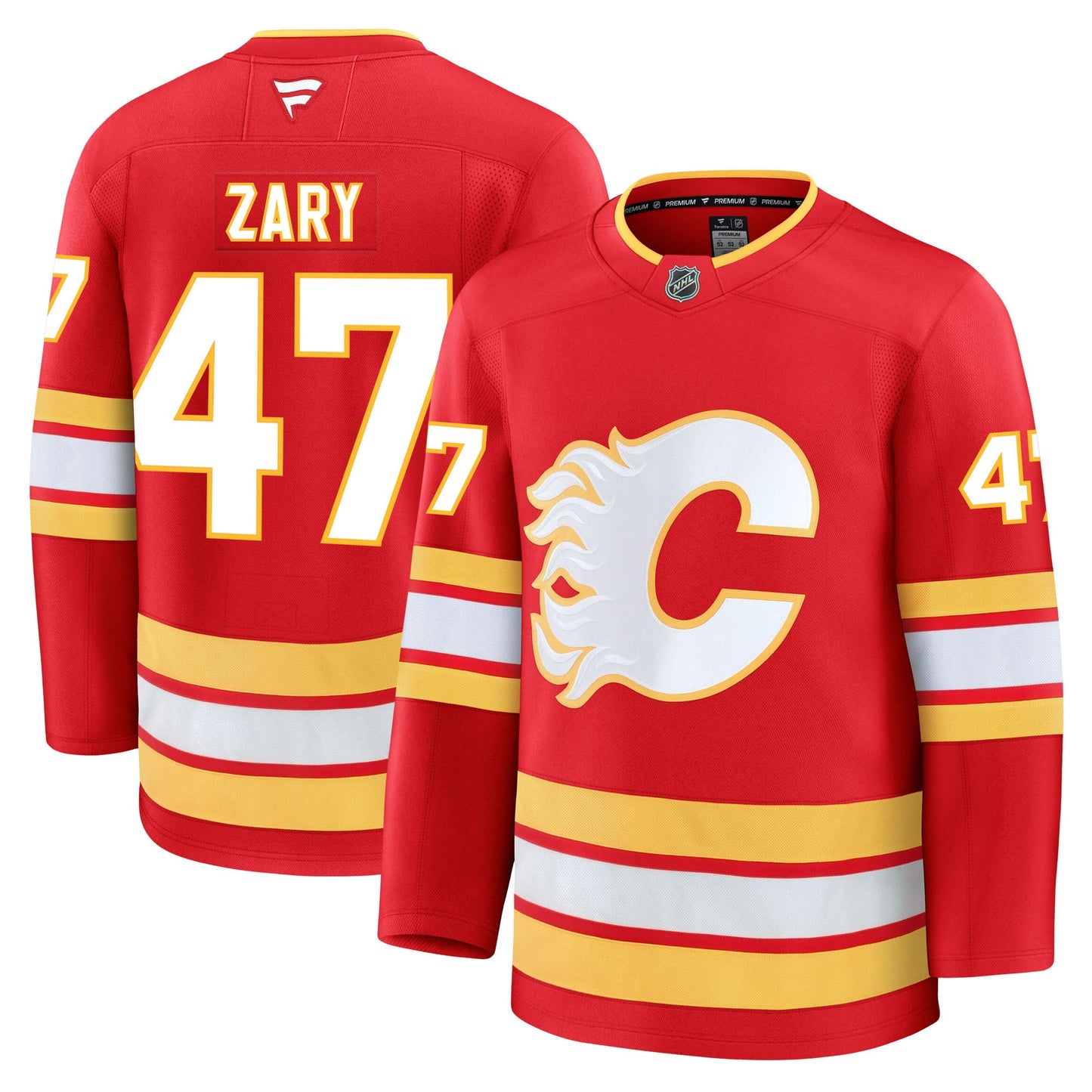 Connor Zary Calgary Flames Fanatics Premium Home Jersey