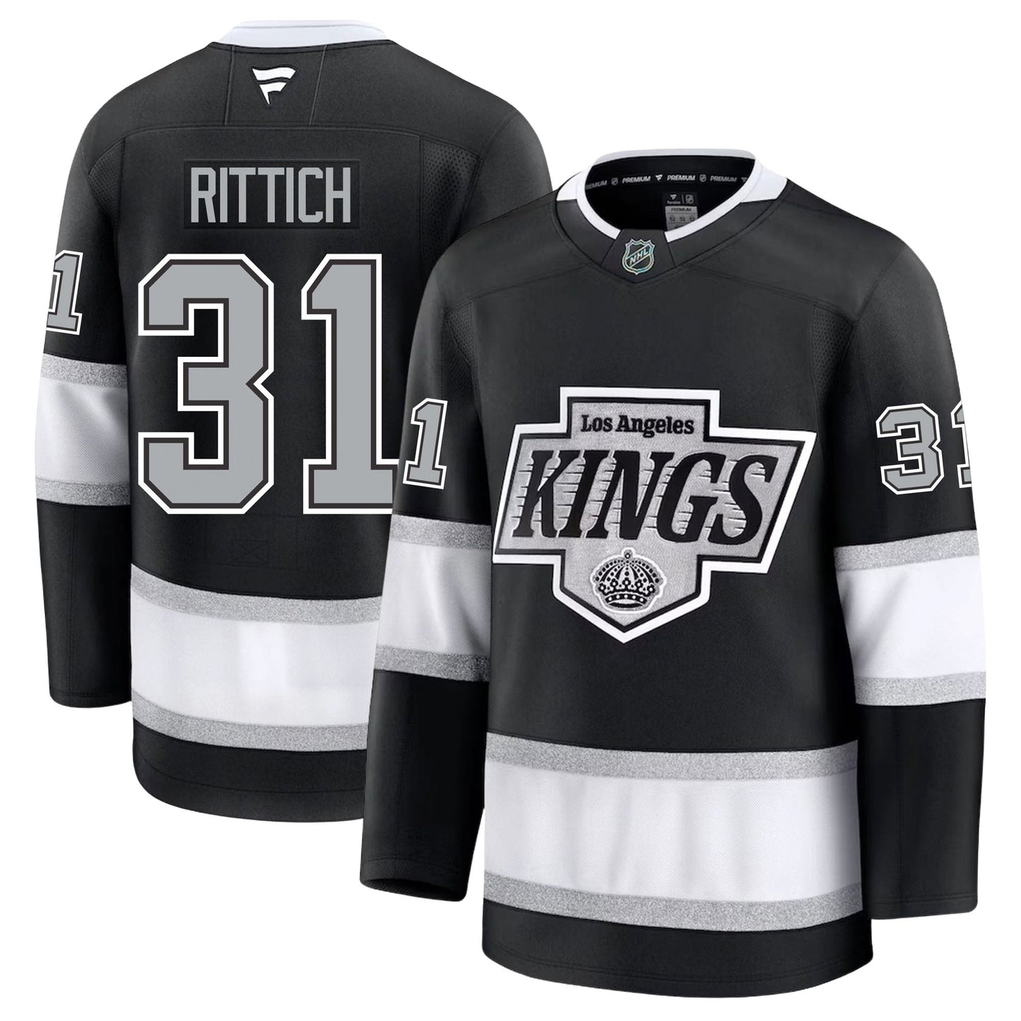 David Rittich Los Angeles Kings Fanatics Premium Home Jersey