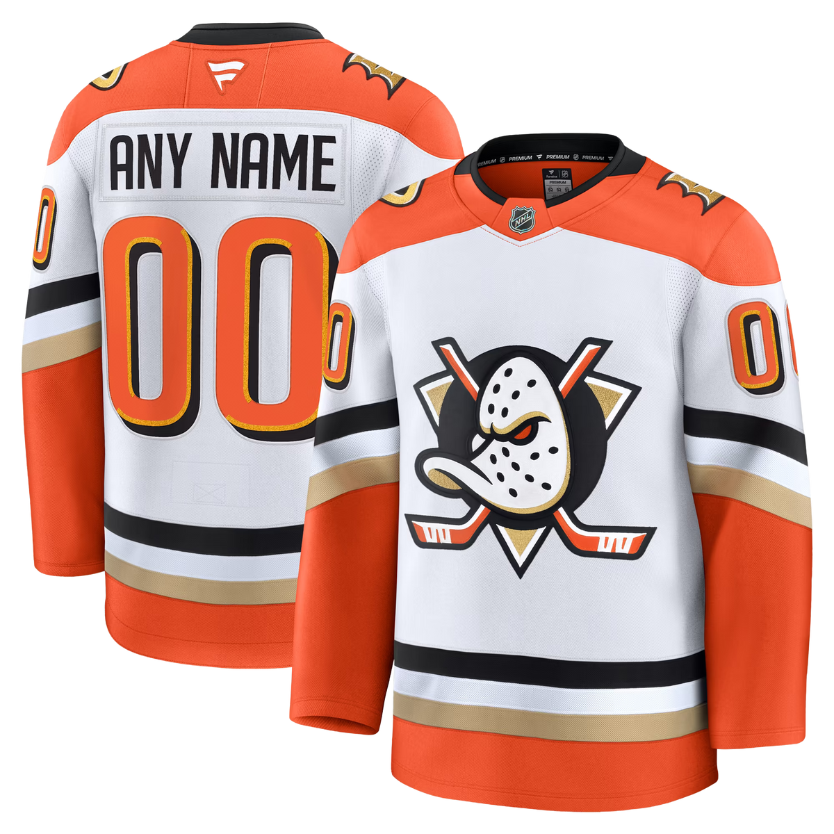 Customizable Anaheim Ducks 2024 Fanatics Premium Official NHL AWAY Jersey