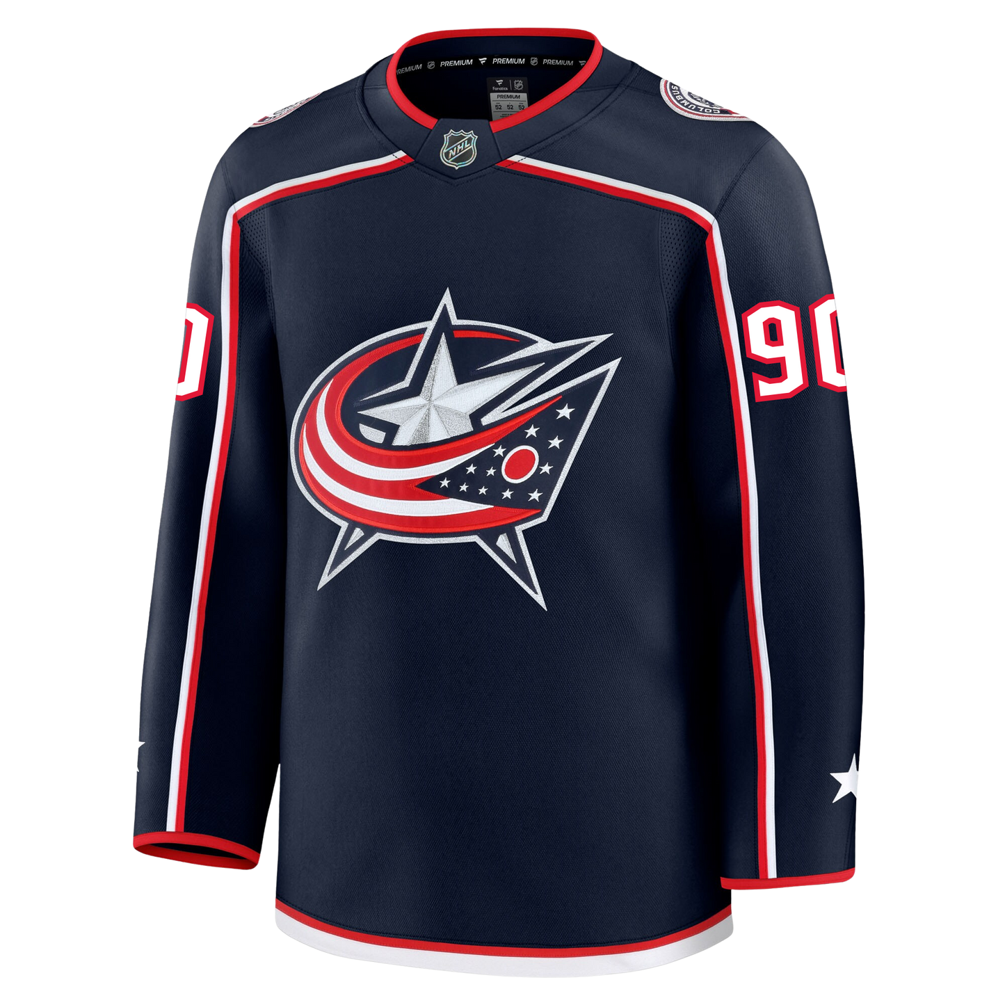 Elvis Merzlikins Columbus Blue Jackets Fanatics Premium Home Jersey