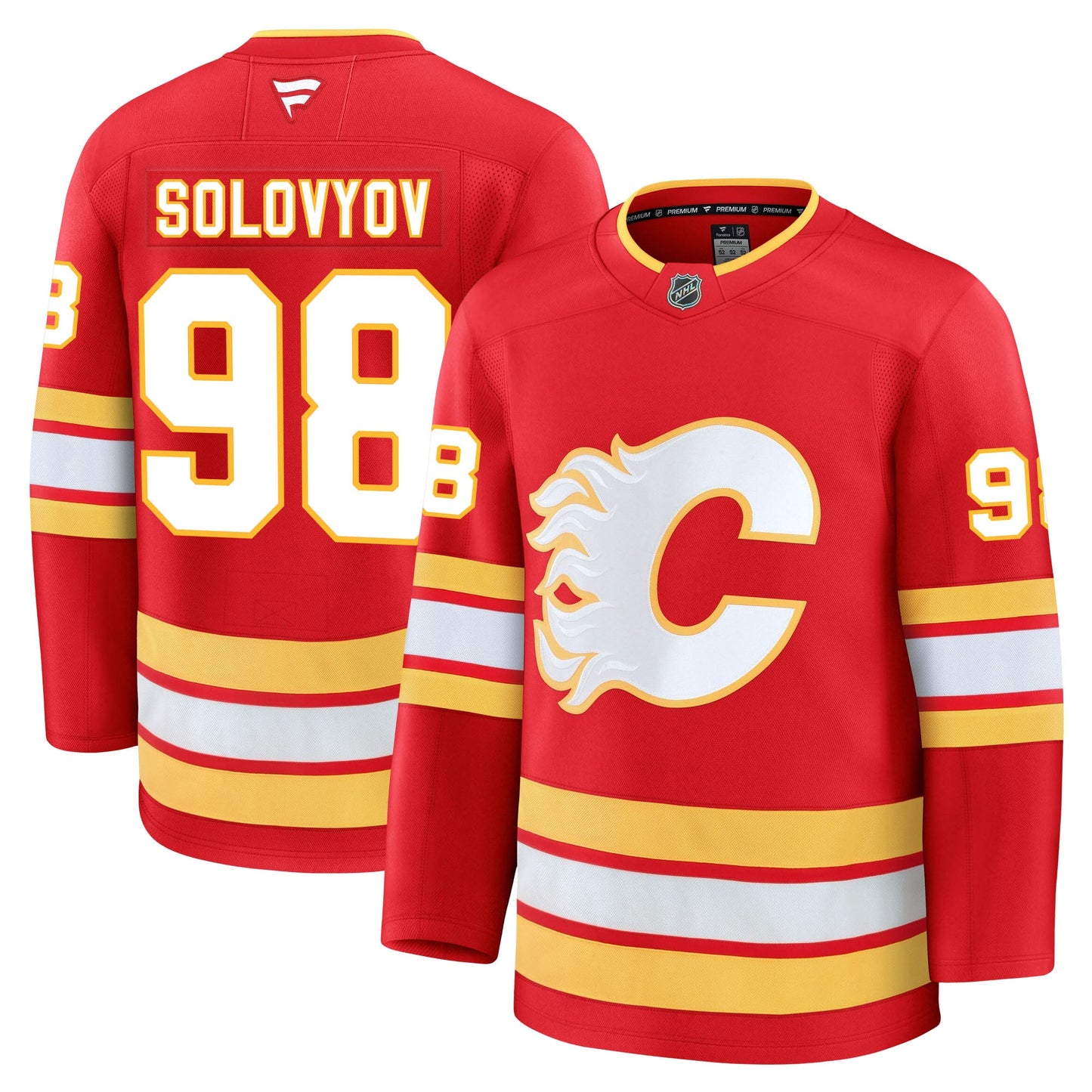 Ilya Solovyov Calgary Flames Fanatics Premium Home Jersey