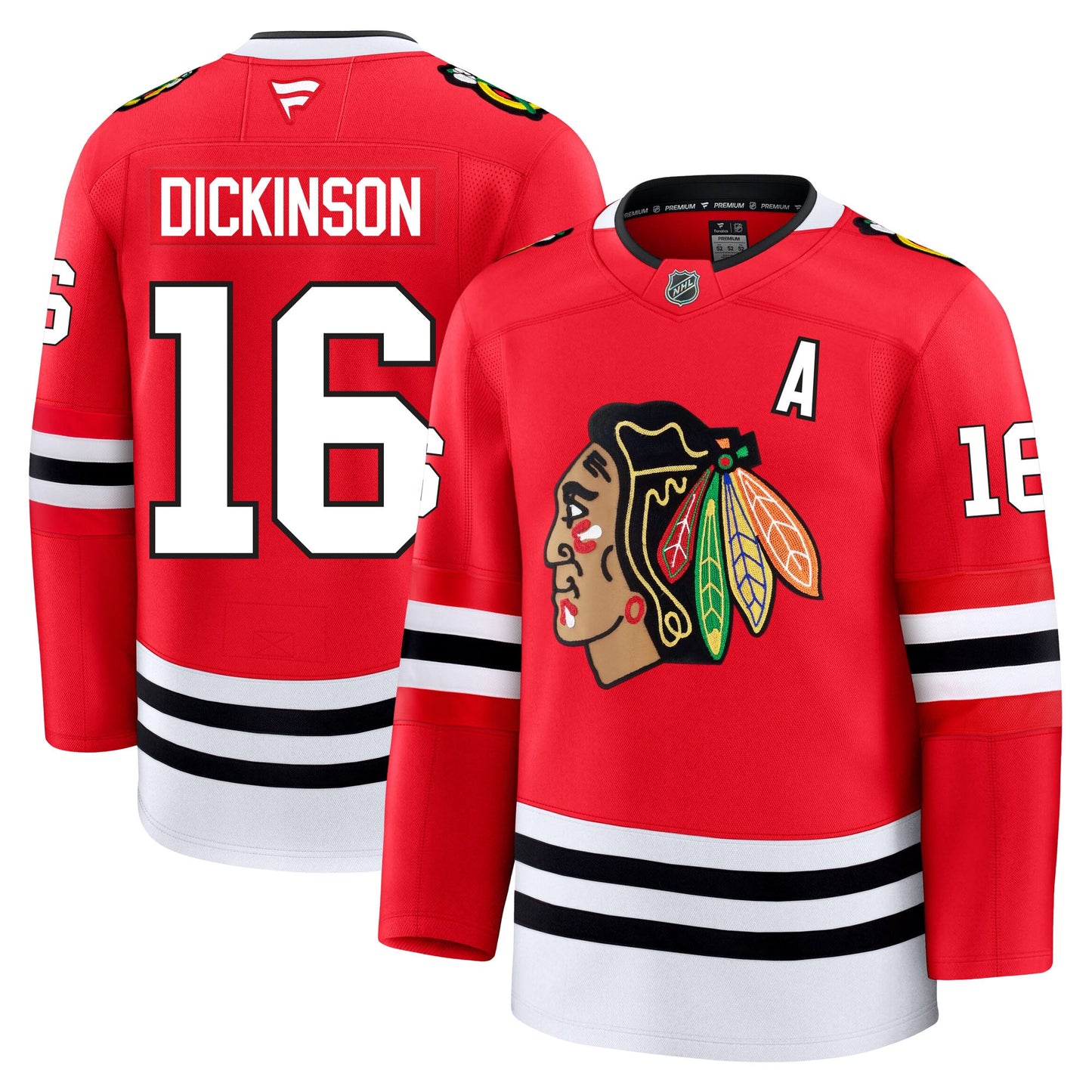 Jason Dickinson Chicago Blackhawks Fanatics Premium Home Jersey
