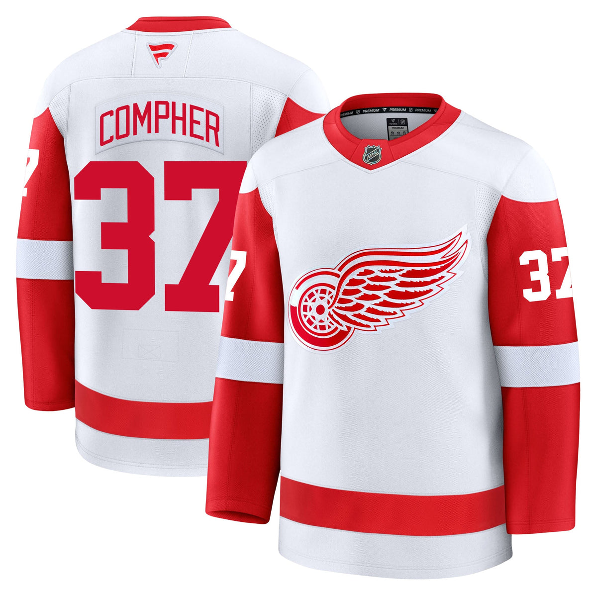 J.T. Compher Detroit Red Wings Fanatics Premium Away Jersey
