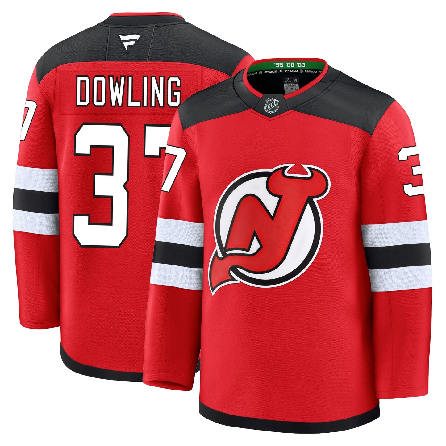 Justin Dowling New Jersey Devils Fanatics Premium Home Jersey