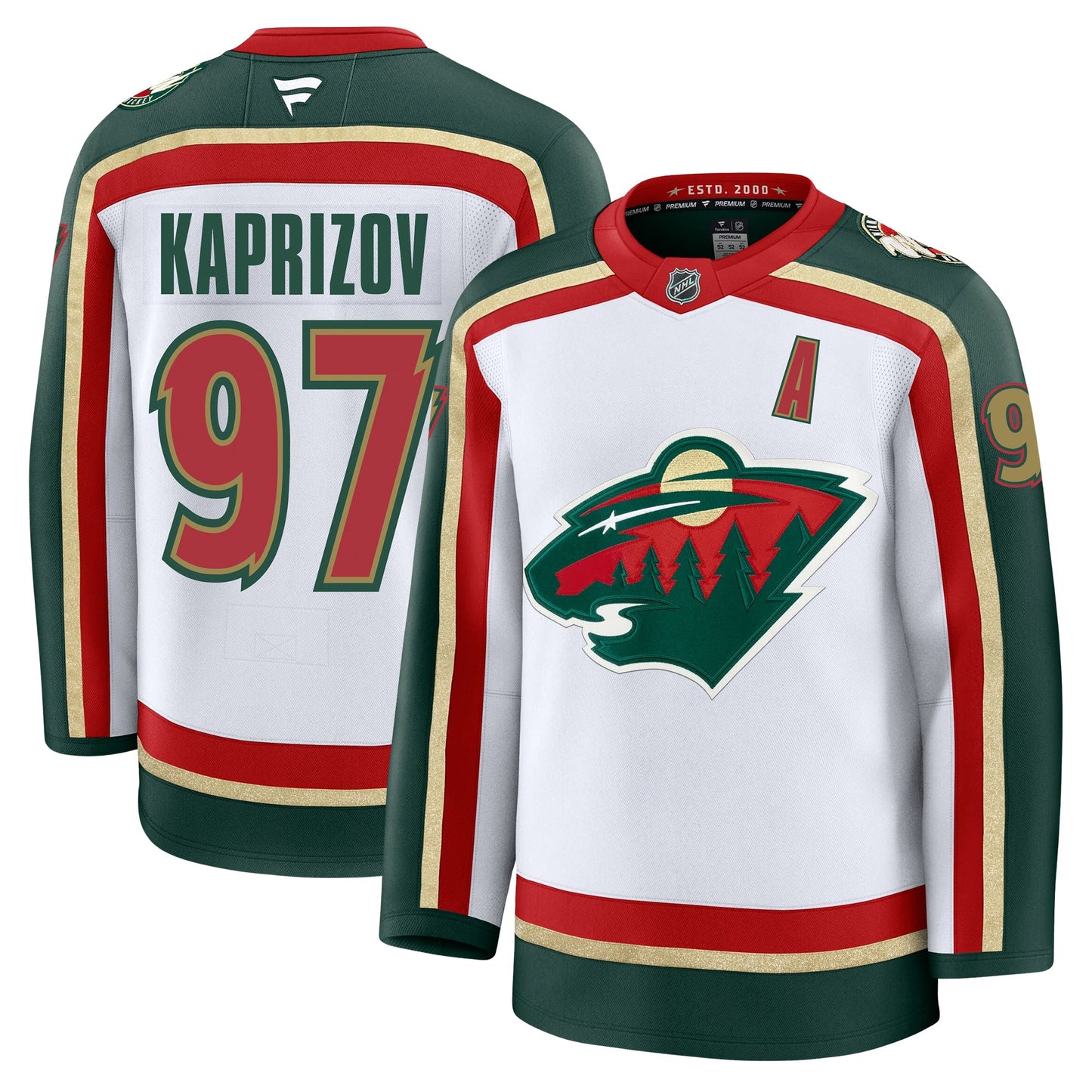 Kirill Kaprizov Minnesota Wild Fanatics Alternate Premium Jersey