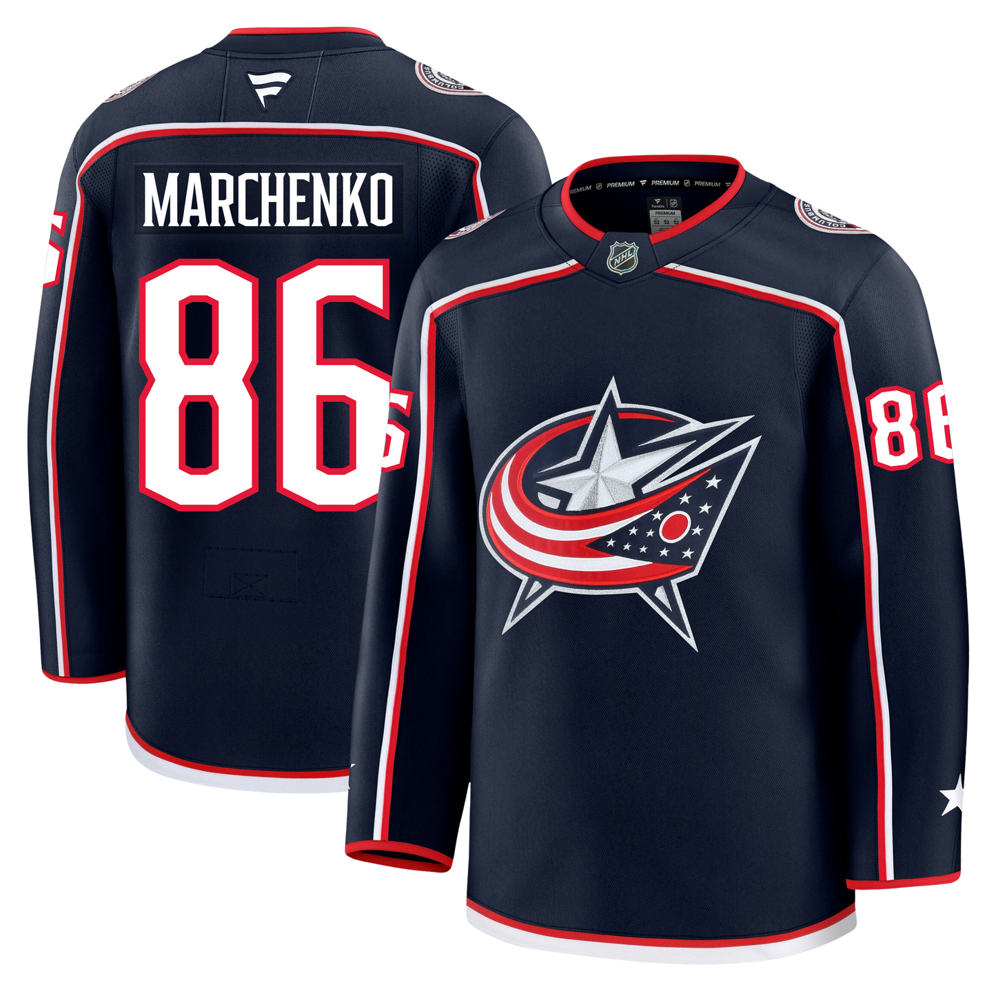 Kirill Marchenko Columbus Blue Jackets Fanatics Premium Home Jersey