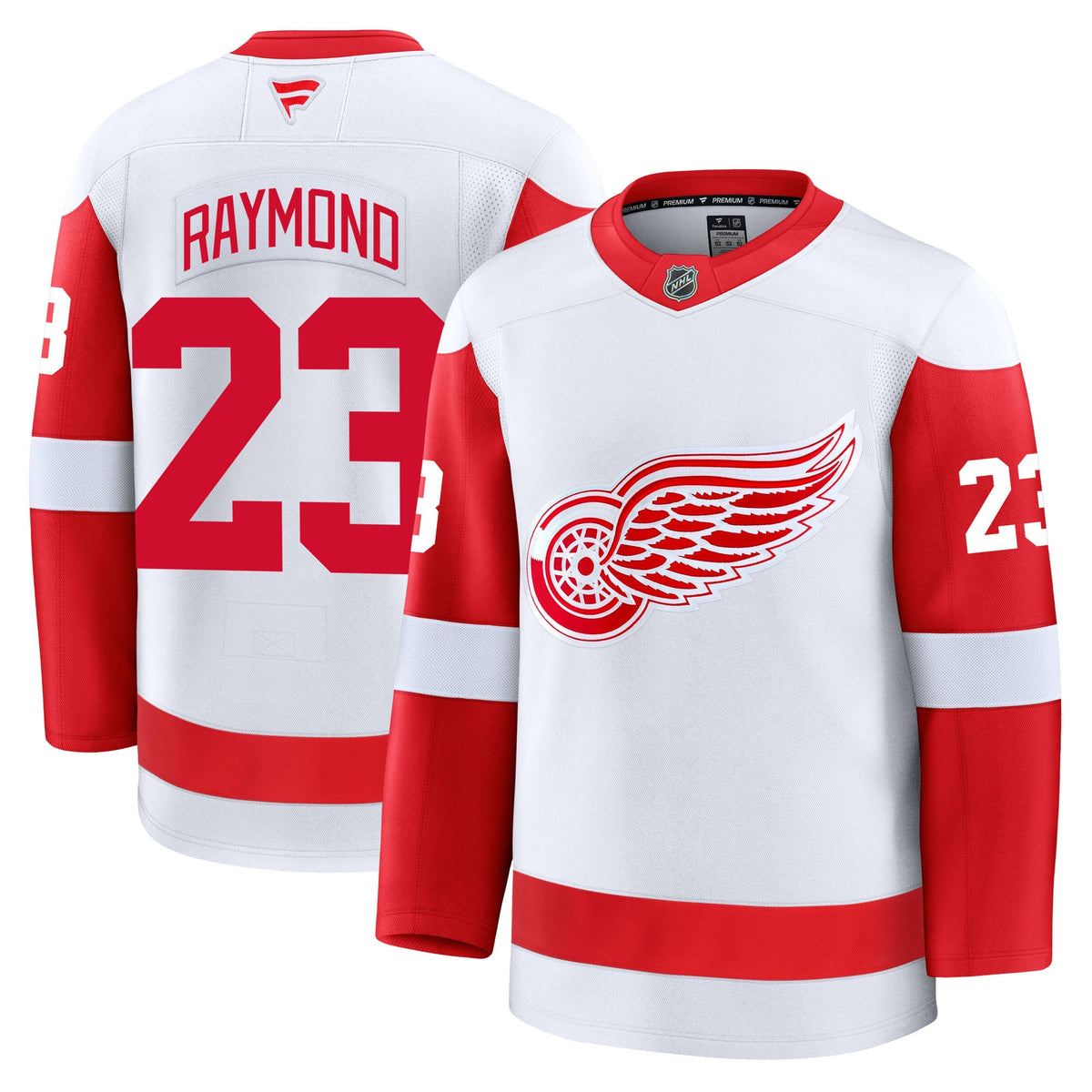 Lucas Raymond Detroit Red Wings Fanatics Premium Away Jersey