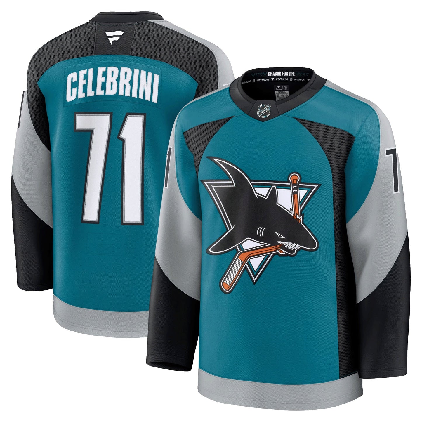 Macklin Celebrini San Jose Sharks Fanatics Alternate Premium Jersey