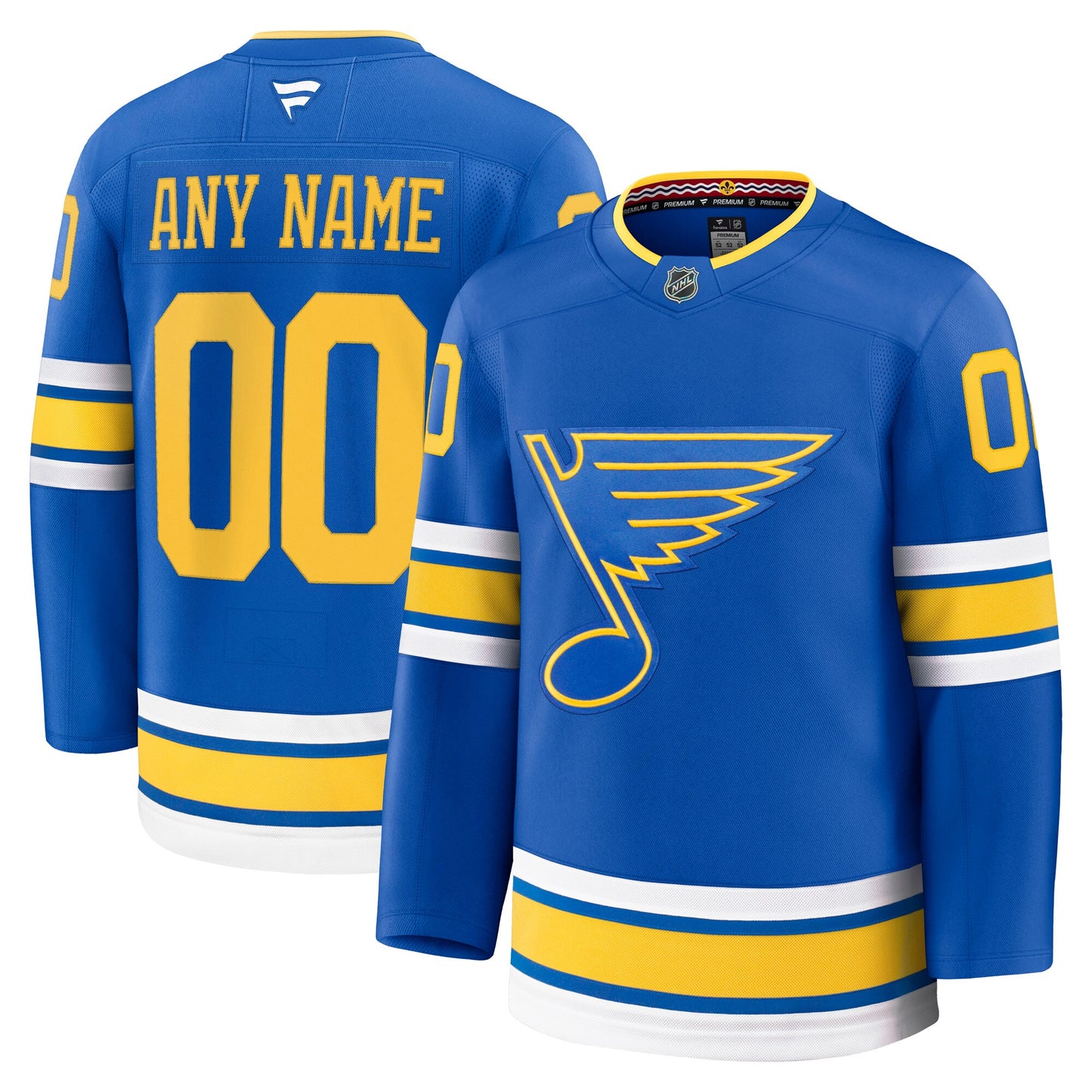 Customizable St. Louis Blues 2025 Fanatics Premium Official NHL Home Jersey