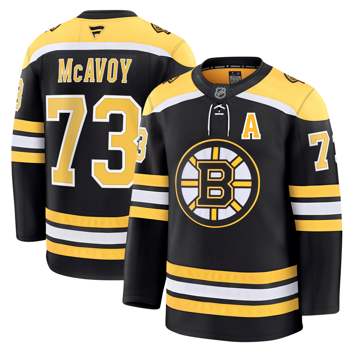 Charlie McAvoy Boston Bruins 2024 Fanatics Premium Official NHL HOME Jersey
