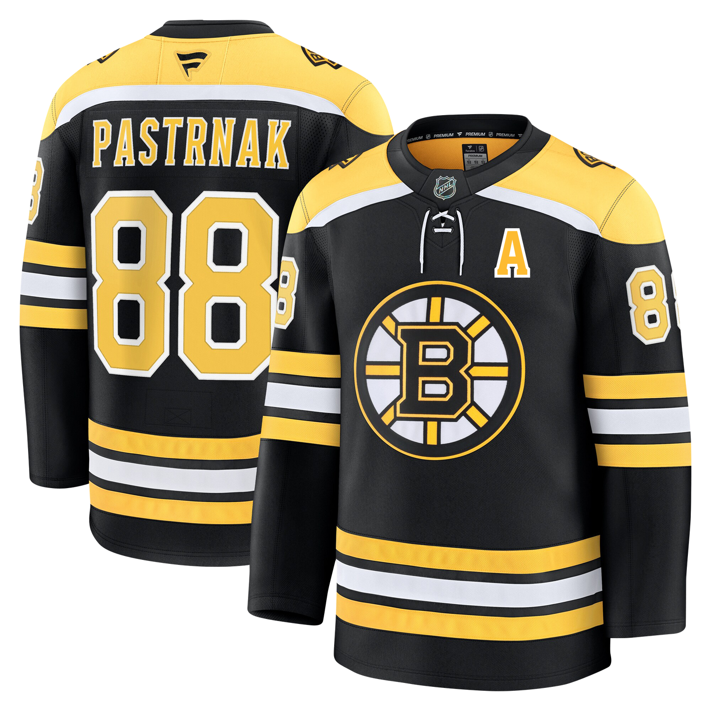 David Pastrnak Boston Bruins 2024 Fanatics Premium Official NHL HOME Jersey