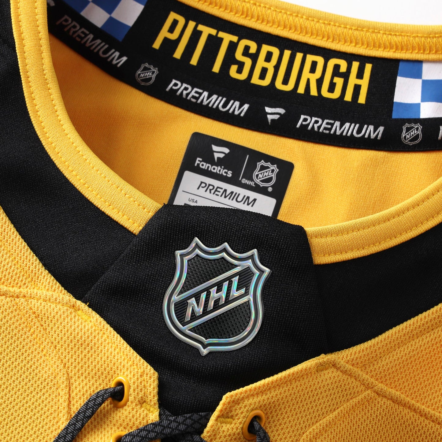 Customizable Pittsburgh Penguins 2025 Fanatics Premium Official Gold Alternate Jersey