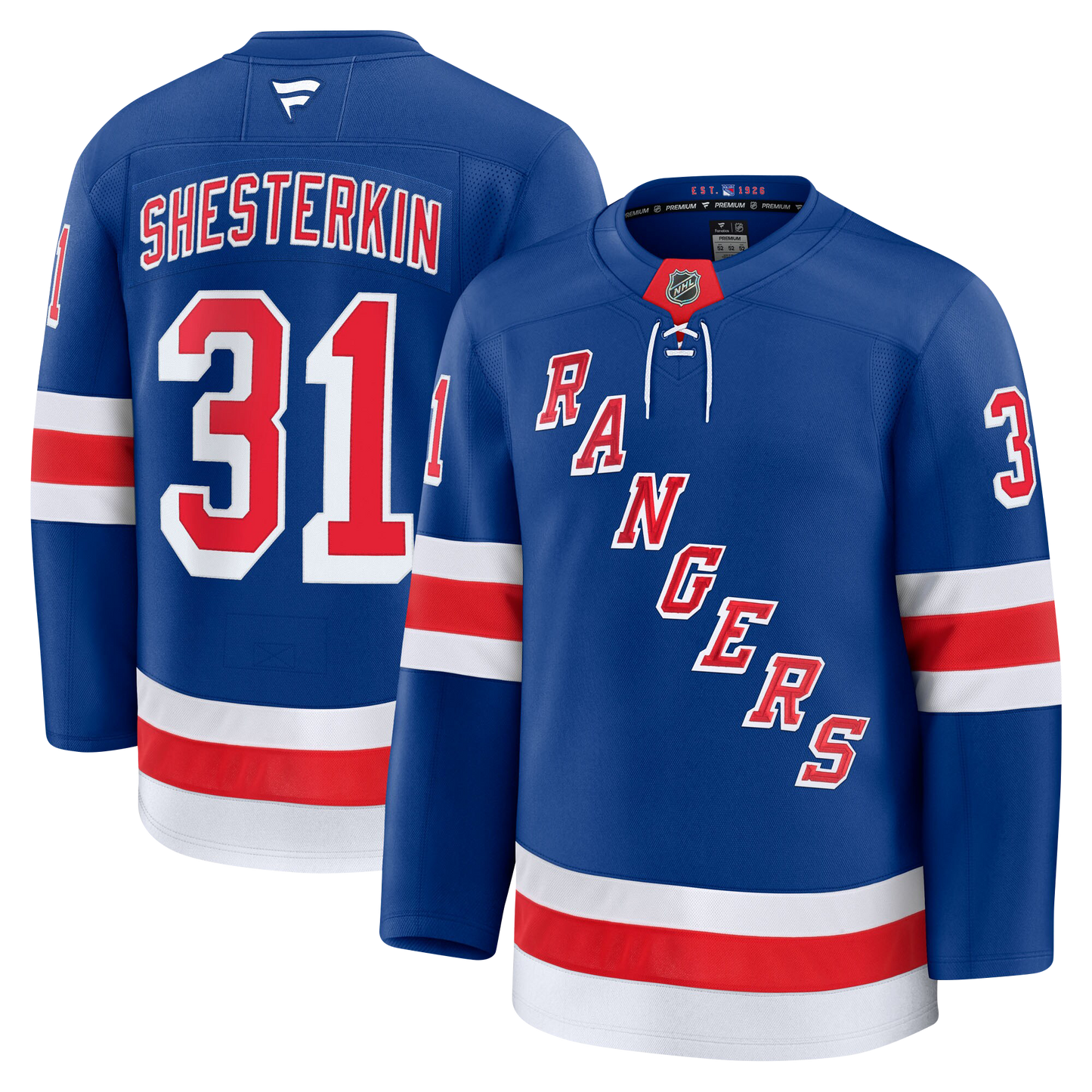 Igor Shesterkin New York Rangers 2024 Fanatics Premium Official NHL HOME Jersey