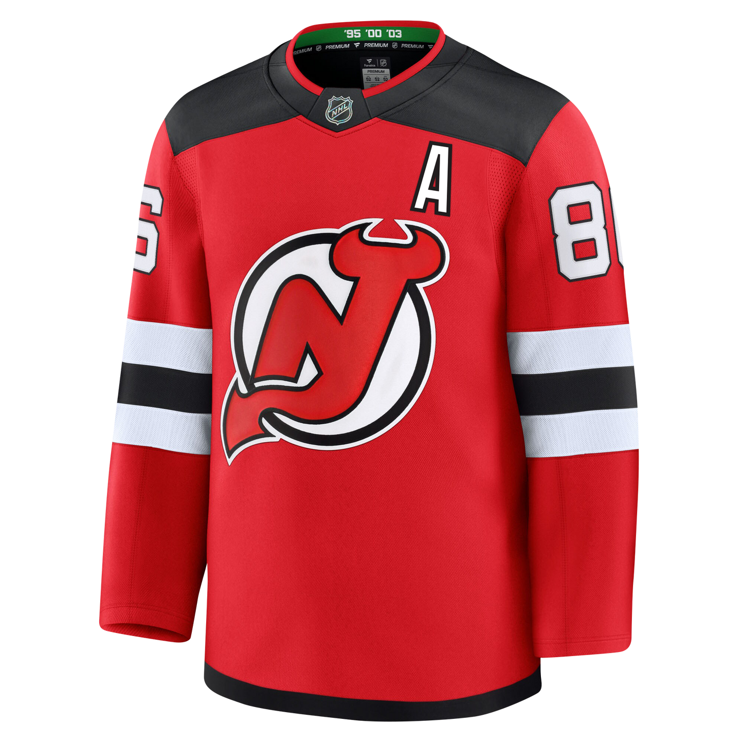 Jack Hughes New Jersey Devils 2024 Fanatics Premium Official NHL HOME Jersey
