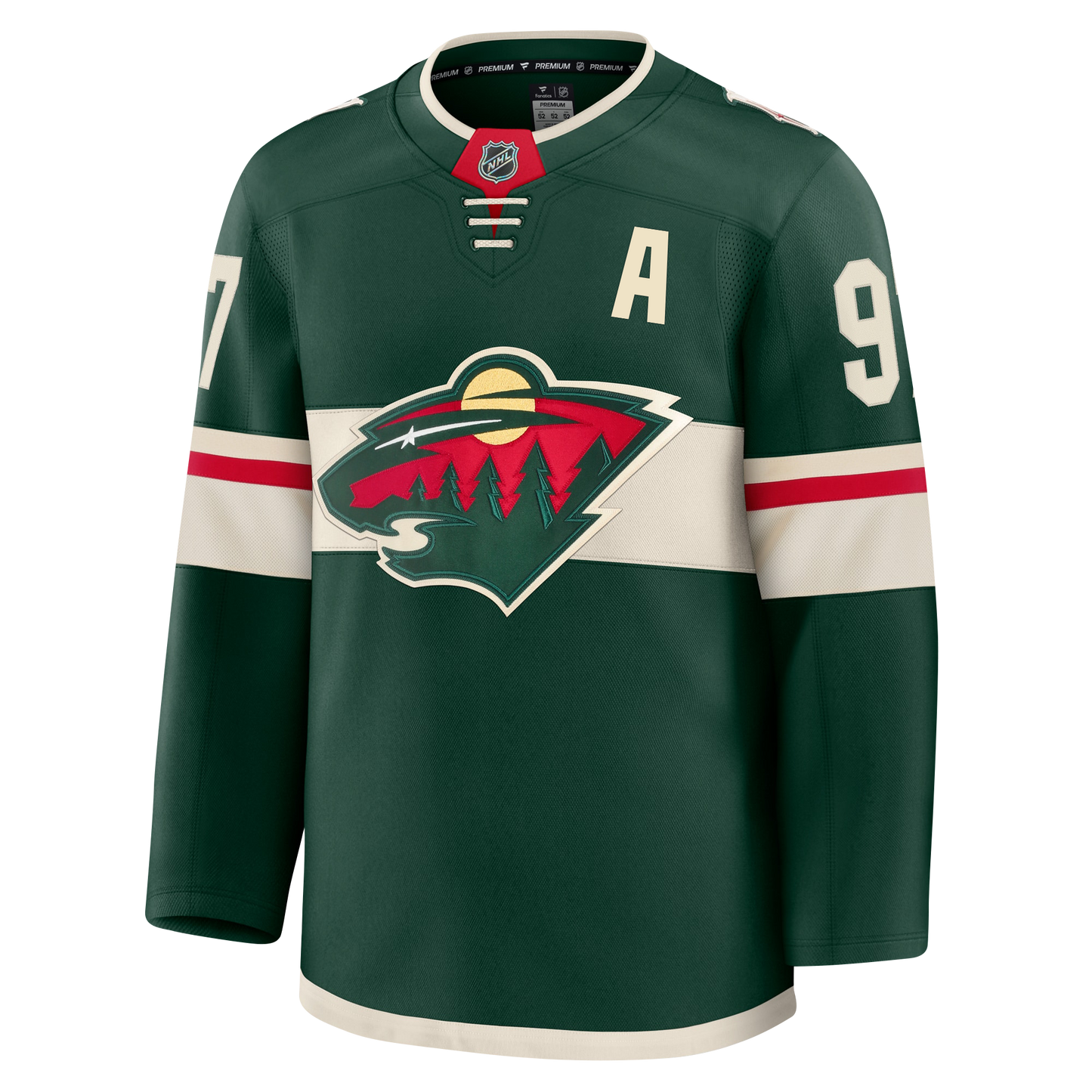 Kirill Kaprizov Minnesota Wild 2024 Fanatics Premium Official NHL HOME Jersey
