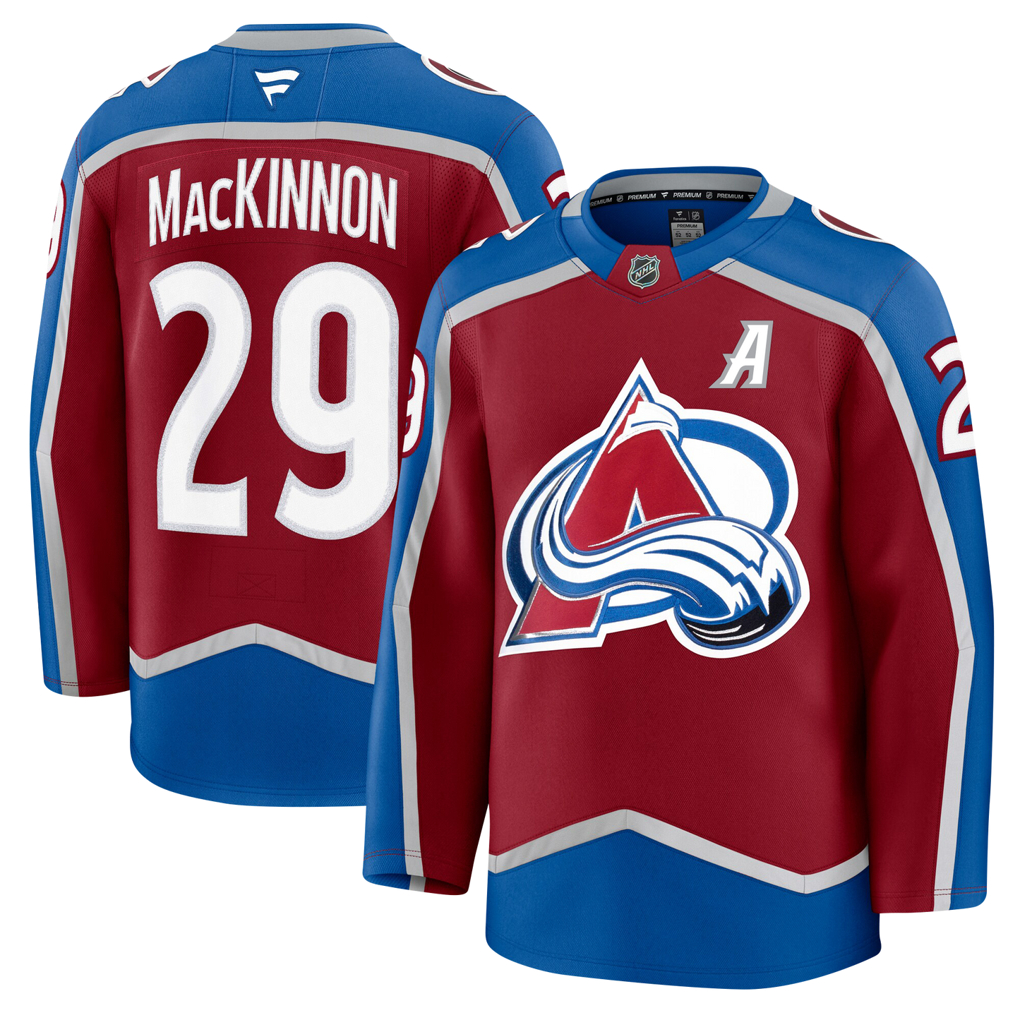 Nathan MacKinnon Colorado Avalanche 2024 Fanatics Premium Official HOME NHL Jersey