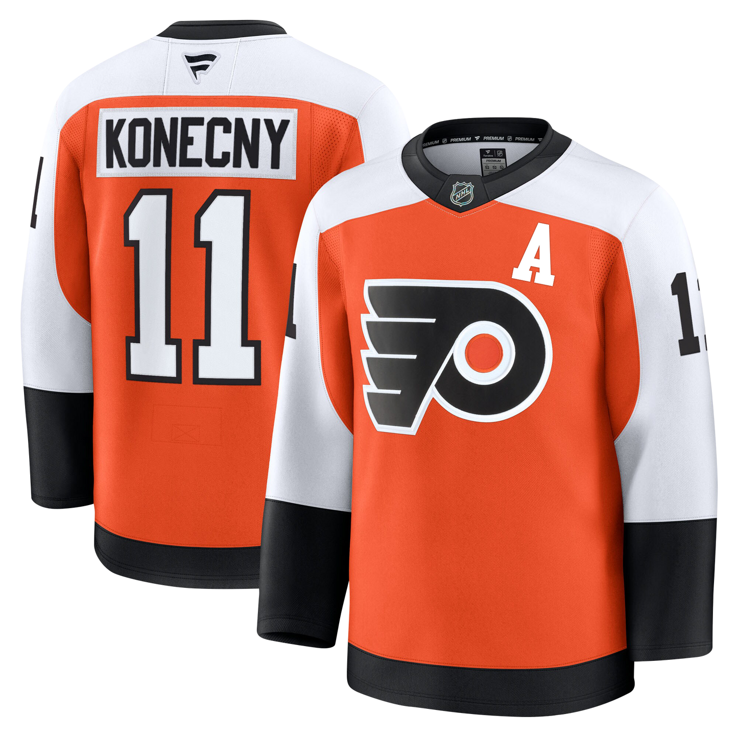 Travis Konecny Philadelphia Flyers 2024 Fanatics Premium Official NHL HOME Jersey