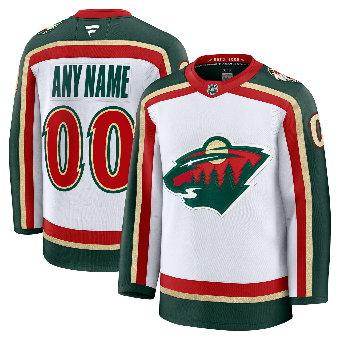 Customizable Minnesota Wild 25th Anniversary Fanatics Premium Jersey