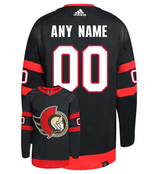 Customizable Ottawa Senators Adidas Primegreen Authentic NHL Hockey Jersey