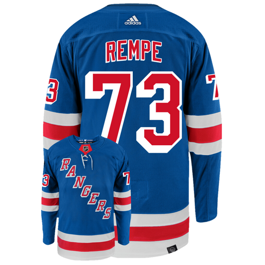 Matt Rempe New York Rangers Adidas Primegreen Authentic NHL Hockey Jersey