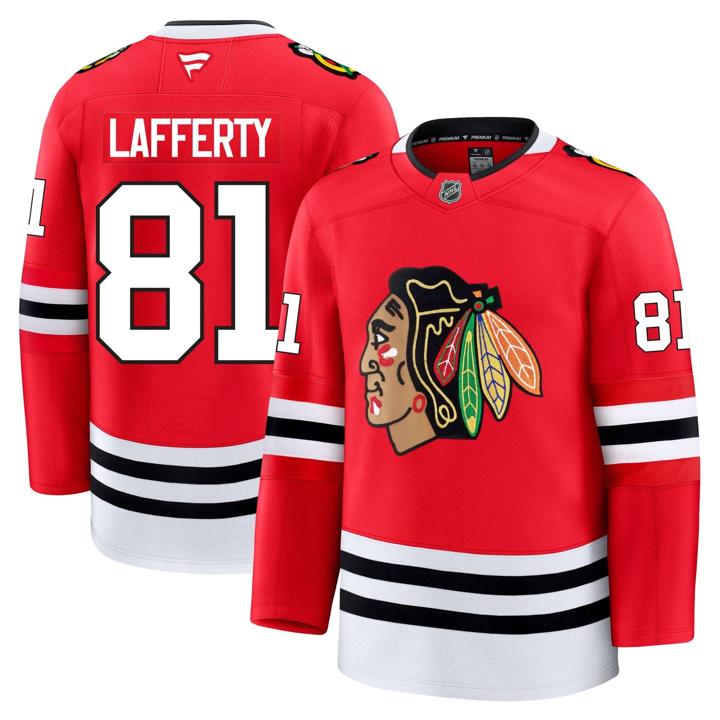 Sam Lafferty Chicago Blackhawks Fanatics Premium Home Jersey