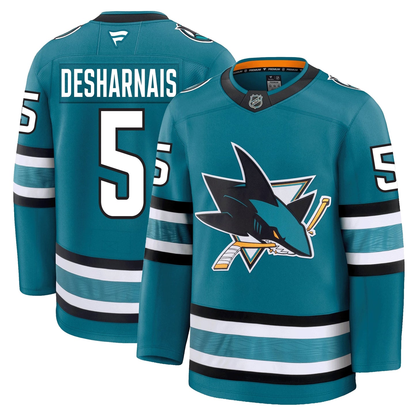 Vincent Desharnais San Jose Sharks Fanatics Premium Home Jersey